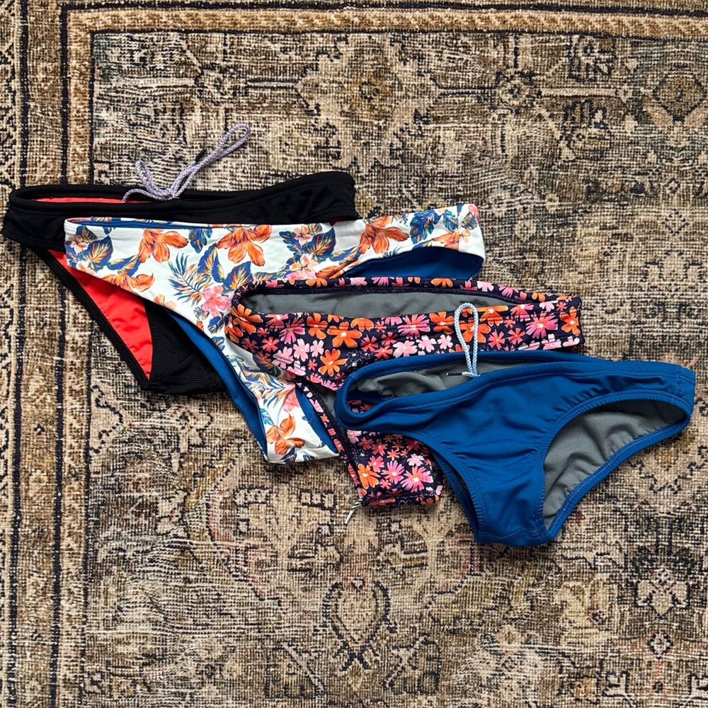 Jolyn Clothing Bikini Bottoms - Black, Blue, Floral